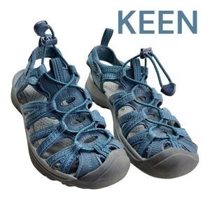 Keen Women's Drawstring Waterproof Outdoor Hiking Sandals Blue Gray 6.5 Fishing